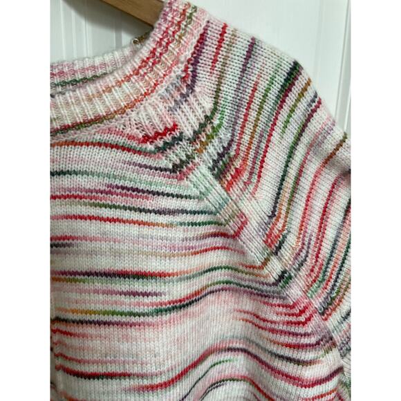 NWT Lou & Grey for Loft Spacedye Seamed Poncho Sweater Striped Large/XL - Picture 4 of 7